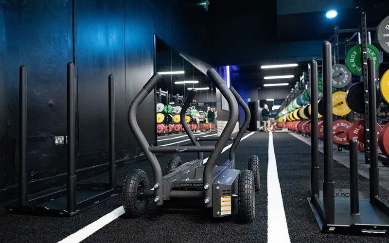 gym interior and sled track. — Gym Co Finaghy